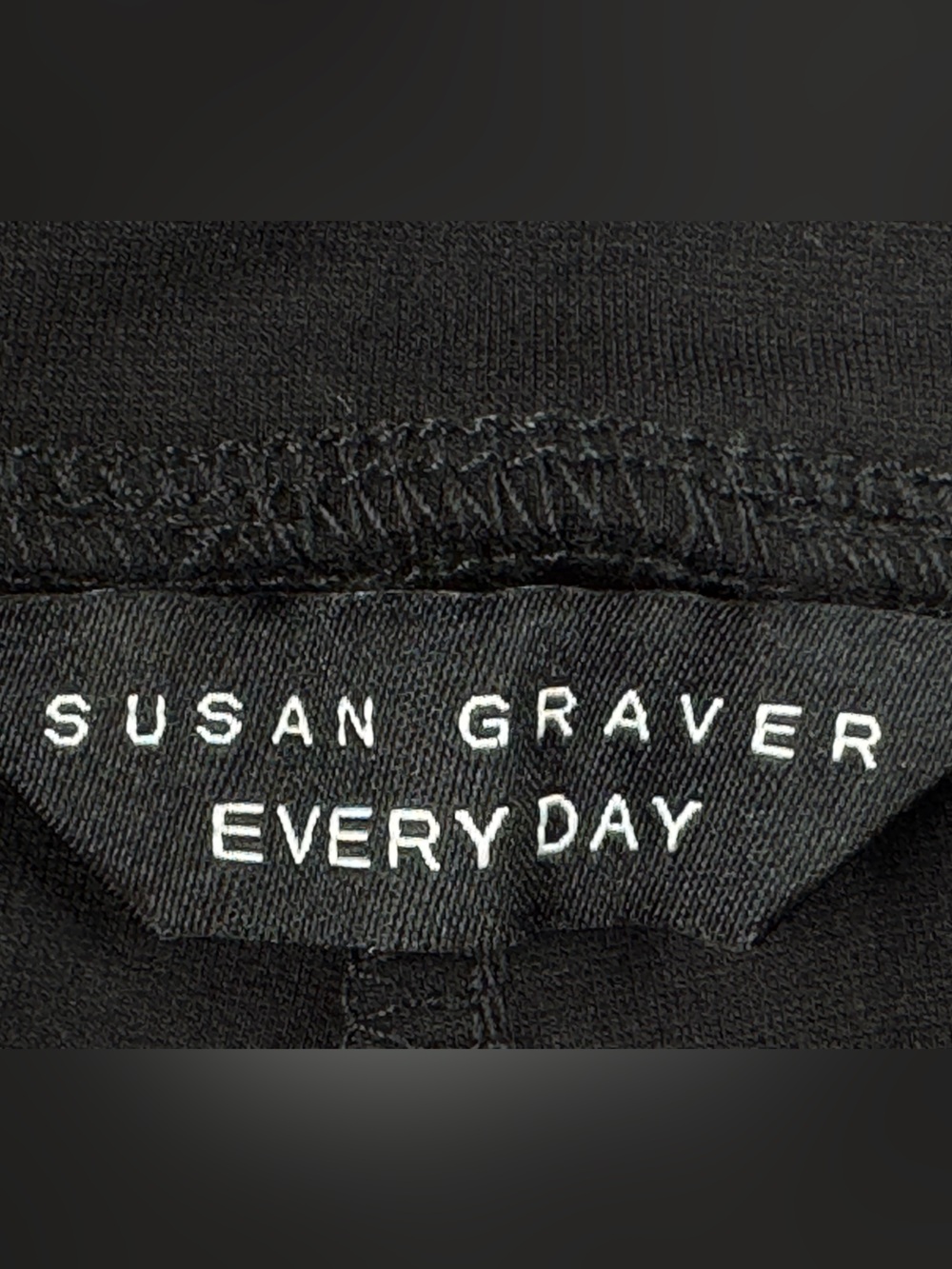 Susan Graver Black Pull-On Straight Leg Leggings - Picture 2 of 7